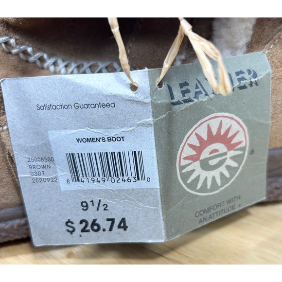 Earth Spirit Paula Women's Brown Suede Faux Fur Ankle Boots 9.5 Comfort Winter - Picture 8 of 12